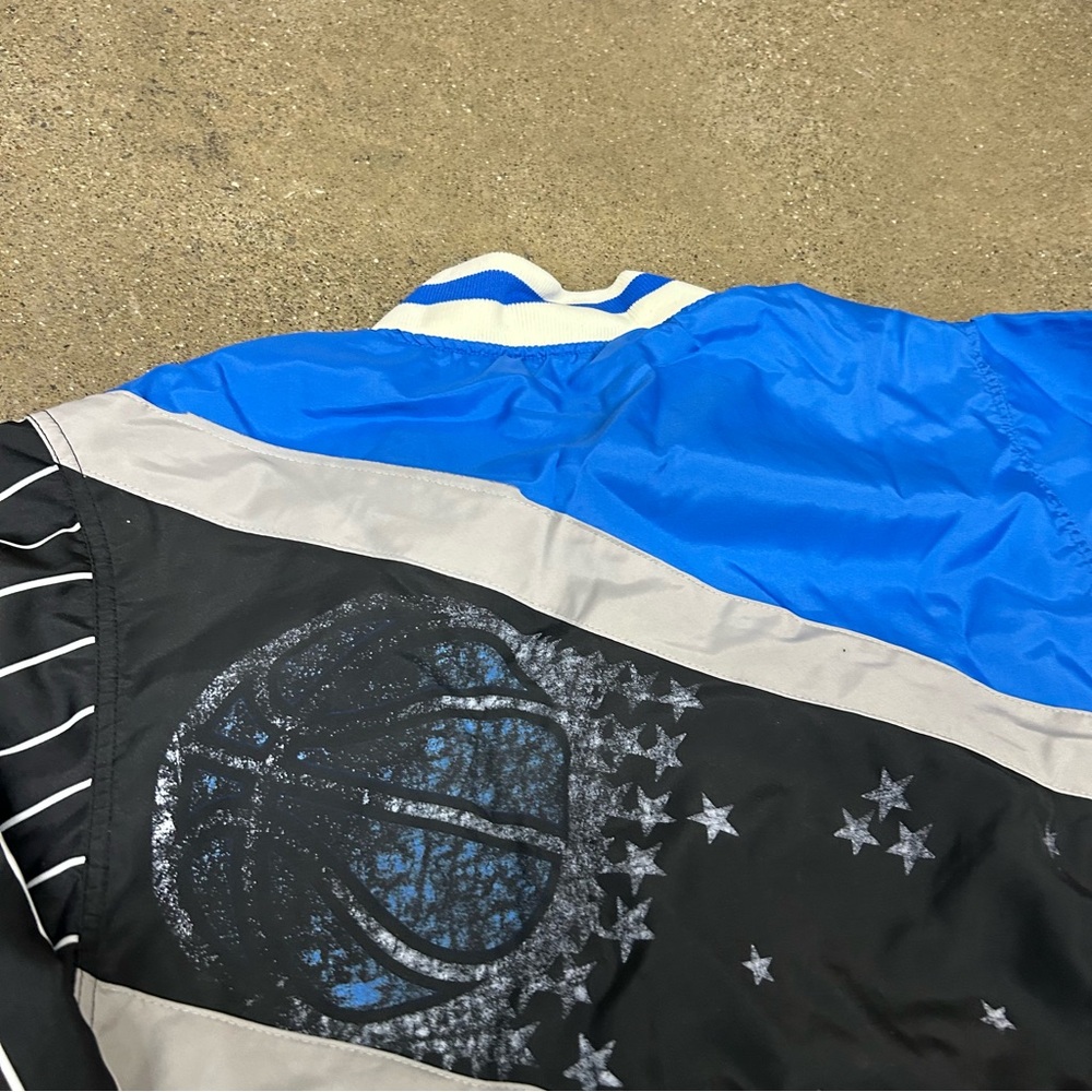 Vintage Orlando Magic Jacket Mens‎ Small Black Blue Bomber Champion 90s Warm Up - Picture 9 of 10